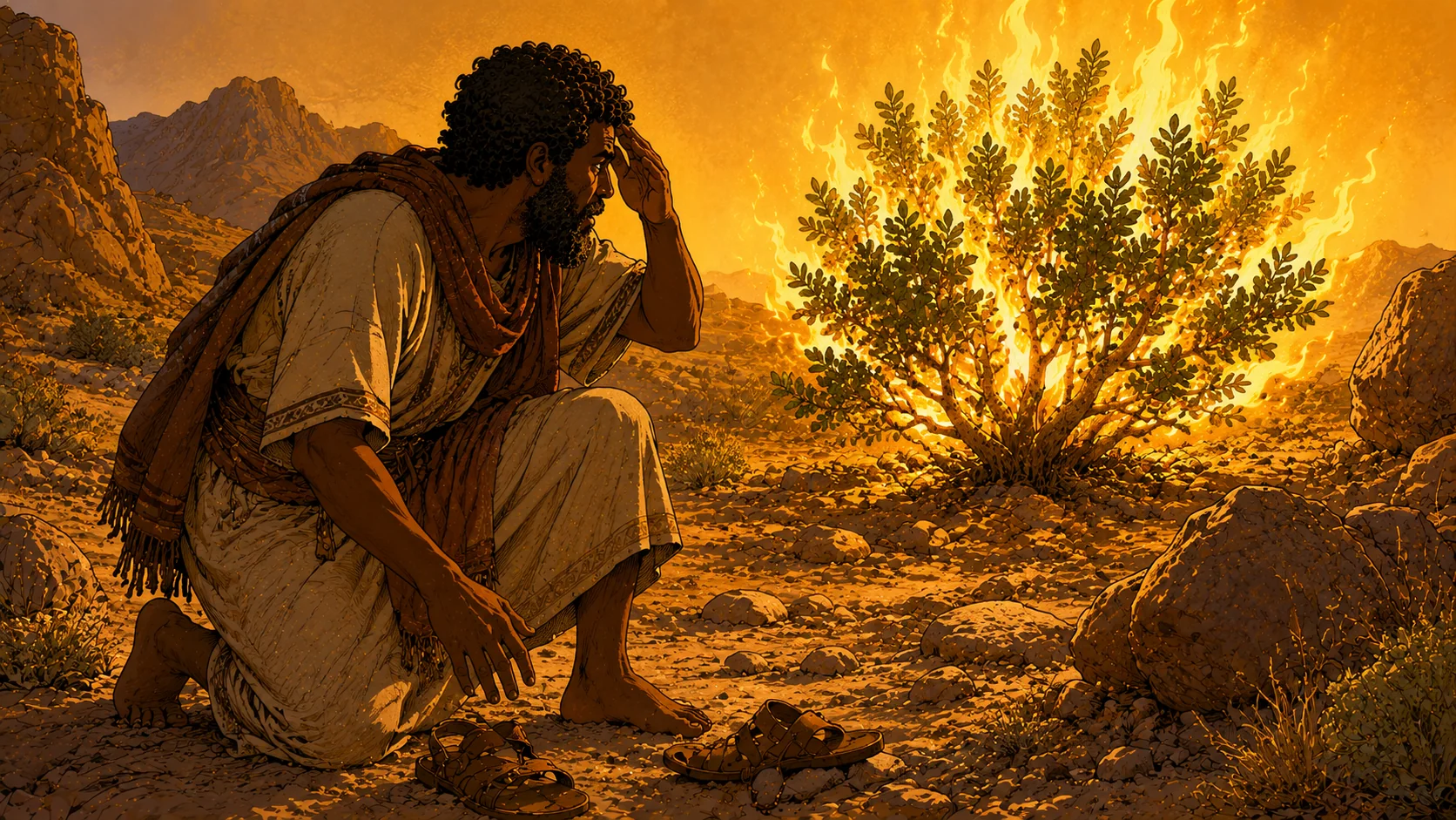 The Burning Bush — Take Off Your Sandals — Exodus 3:1–6
